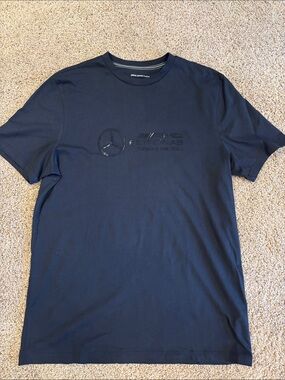 Mercedes AMG Petronas Black Logo Crew Tee, size Large